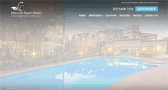 Desktop Screenshot of marcoolabeachresort.com